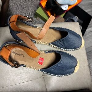 Style & Co. Men's Navy and Tan Espadrille Sandals